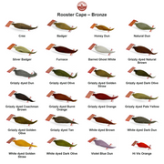 Farveoversigt – Whiting Rooster Cape – Bronze