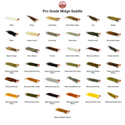 Farveoversigt – Whiting Pro Grade Midge Saddle