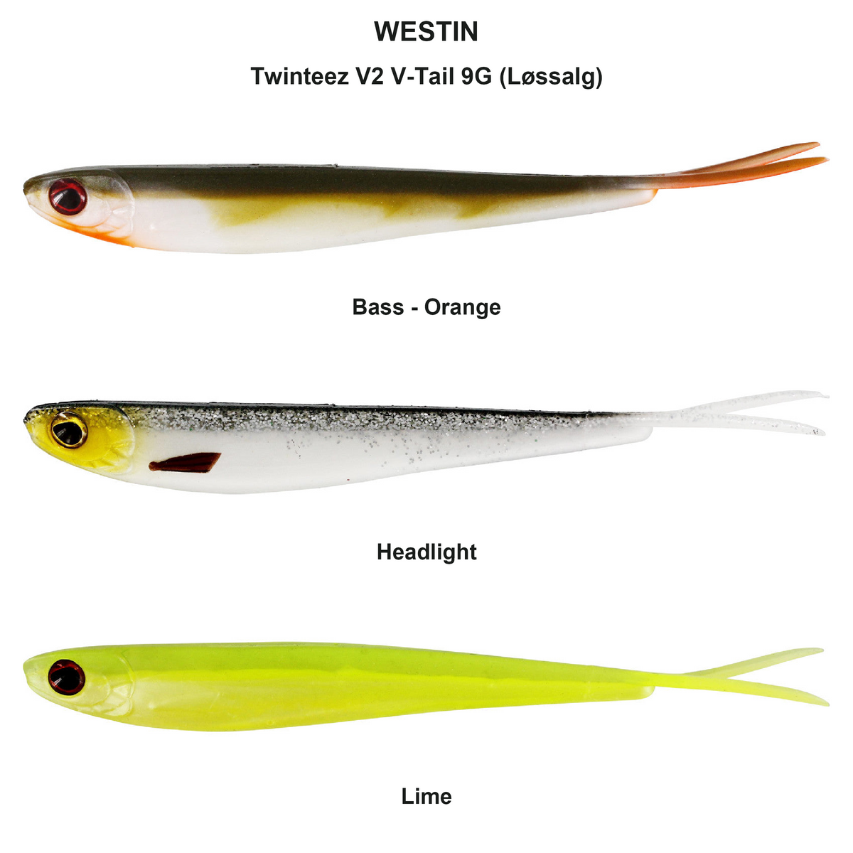 Farveoversigt – Twinteez V2 V-Tail 9G (Løssalg)
