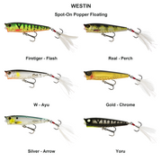 Farveoversigt – Spot-On Popper Floating