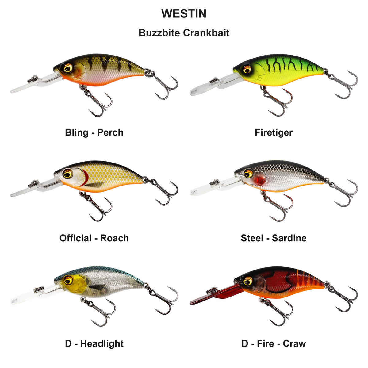 Farveoversigt – Buzzbite Crankbait