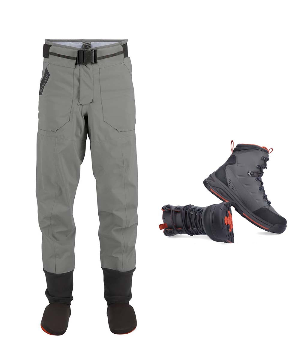 Simms Freestone Waist Waders Set