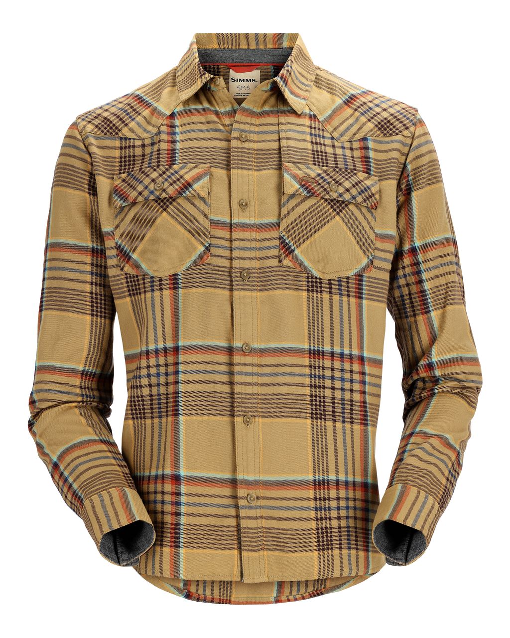 Santee Flannel Camel/Navy/Clay Neo Plaid