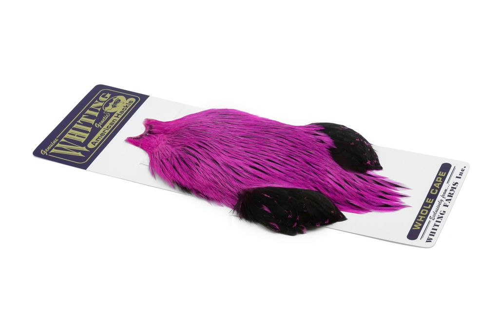 Whiting American Rooster Cape - Grizzly Hot Pink
