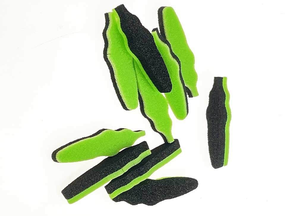 Foam Beetle Body #M - Chartreuse/Sort