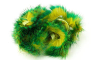 Tiger Barred Magnum Rabbit Strips - Green/ Brown over Olive
