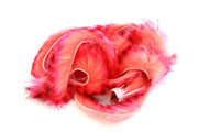 Tiger barred Rabbit Strips - Hot Pink/ Brown over Shrimp Pink