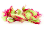 Tiger Barred Rabbit Strips - Hot Pink/ Brown over Chartreuse