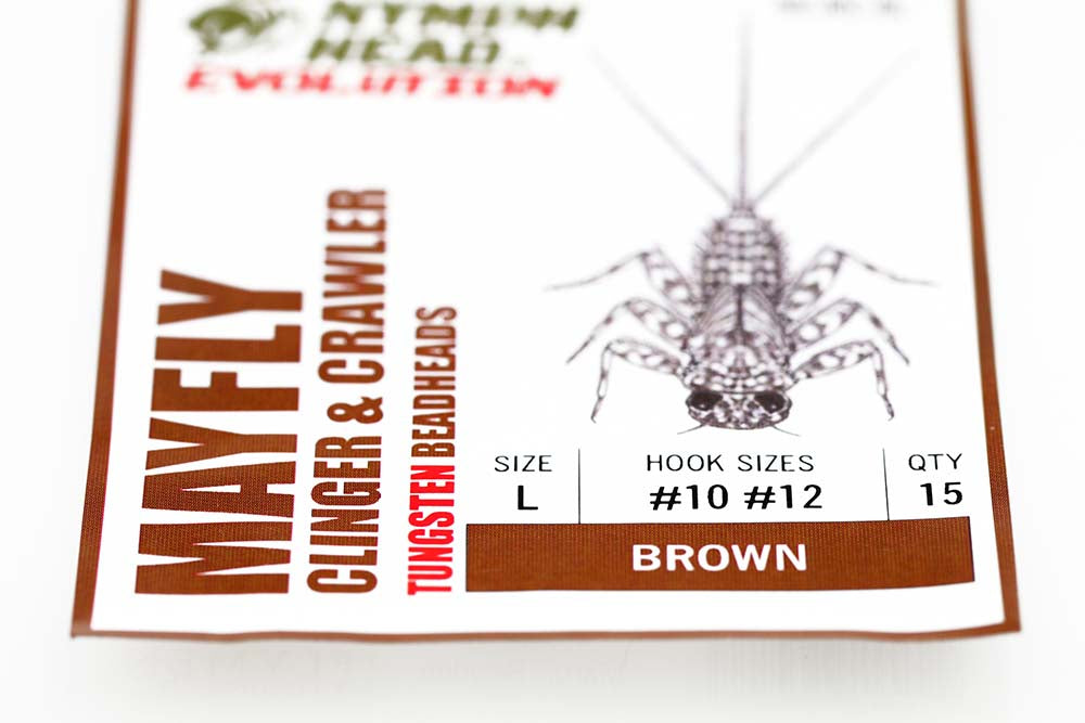 Nymph Head Evolution Mayfly Clinger/Crawler - Brown