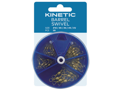 You added <b><u>Kinetic Barrel Swivel #10-8-6-4-2</u></b> to basket.
