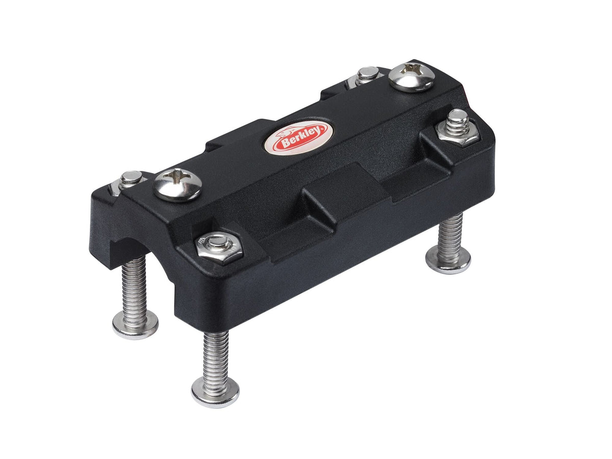 Black Berkley Mount Base Rail Adaptor with metal mounting parts.